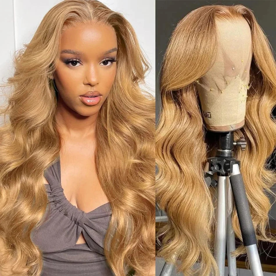 Straight Human Hair Wigs 27 Honey Blonde 13X6 Hd Lace Frontal Wig 100% Human Hair 230 Density Pre Plucked Brazilian Wigs 38 Inch Afybea GlowHair Store 1105053546