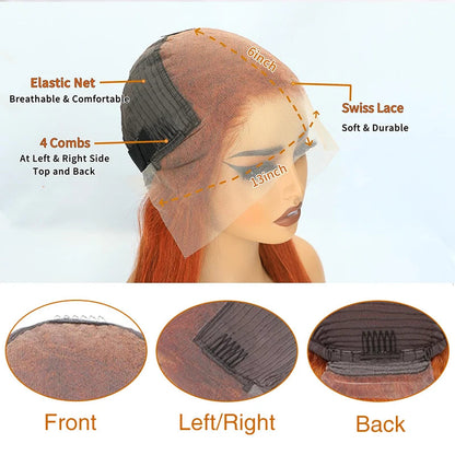 13x6 Water Wave Orange Ginger Lace Front Wig Human Hair 30 38 Inch 13x4 Deep Wave Lace Front Wigs Orange Curly Human Hair Wig Sierde Hair Store Store ID 1104033622