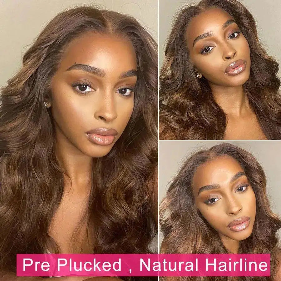 Body Wave Chocolate Brown Lace Front Wig 13x4 Lace Front Wigs 13x6 Transparent Hd Lace Frontal Wig Human Hair 100% Color #4 Wigs HairStar Wigs