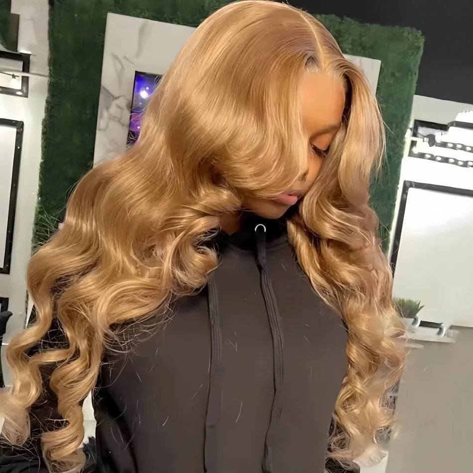 Body Wave Human Hair Wigs 27 Honey Blonde 13X6 Hd Lace Frontal Wig 13X4 Human Hair 250 Density Colored Preplucked Brazilian Wigs HairStar Wigs