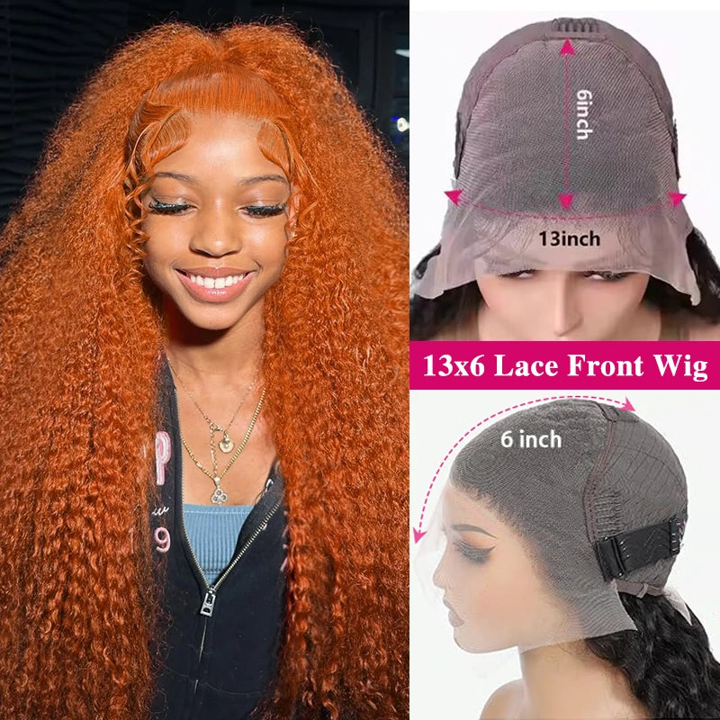 13x6 Water Wave Orange Ginger Lace Front Wig Human Hair 30 38 Inch 13x4 Deep Wave Lace Front Wigs Orange Curly Human Hair Wig Sierde Hair Store Store ID 1104033622