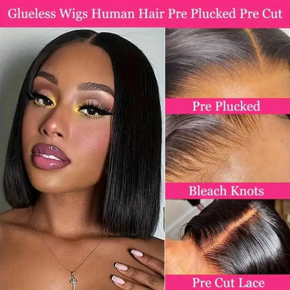 13x6 Lace Frontal HD Straight Bob Wig 13x4 Bone Short Bob Wig Human Hair Human Hair 4x4 5x5 Glueless Lace Front Wigs 230 Density HairStar Wigs
