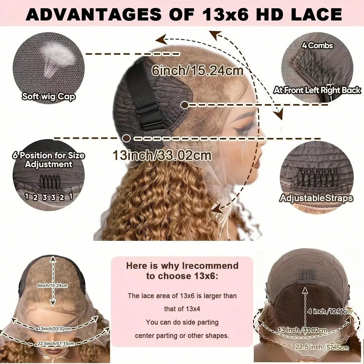 13x6 Deep Wave Lace Front Wigs Human Hair Honey Blonde HD Transparent Lace Frontal Wigs Human Hair #27 Curly Wigs Human Hair Wig HairStar Wigs