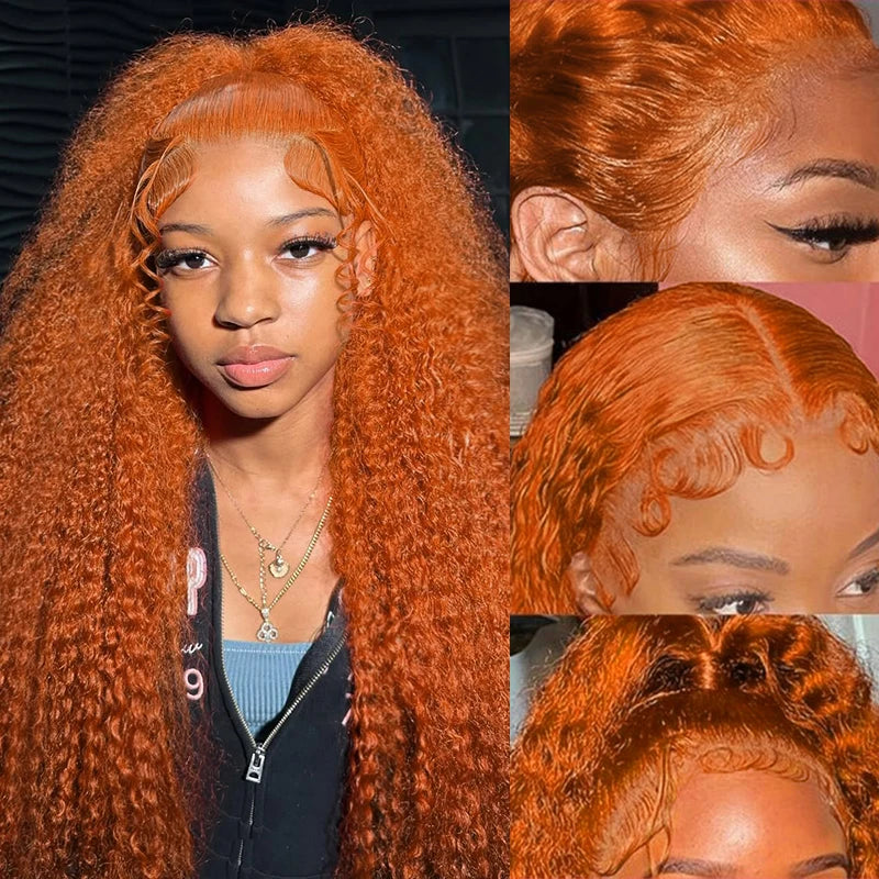 13x6 Water Wave Orange Ginger Lace Front Wig Human Hair 30 38 Inch 13x4 Deep Wave Lace Front Wigs Orange Curly Human Hair Wig Sierde Hair Store Store ID 1104033622