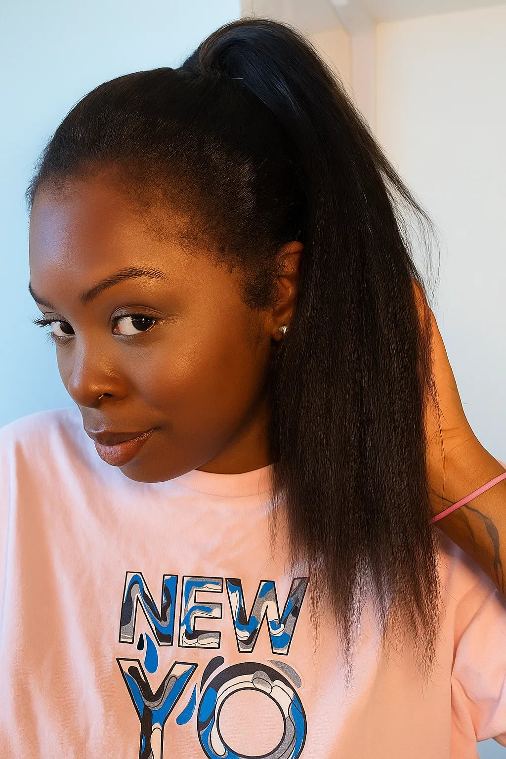 Yaki Kinky Straight 360 Full Lace Human Hair Wig with Hidden Strap Glueless Invisible Band Pre Plucked Natural Look QAANA Store Store ID 1105055089