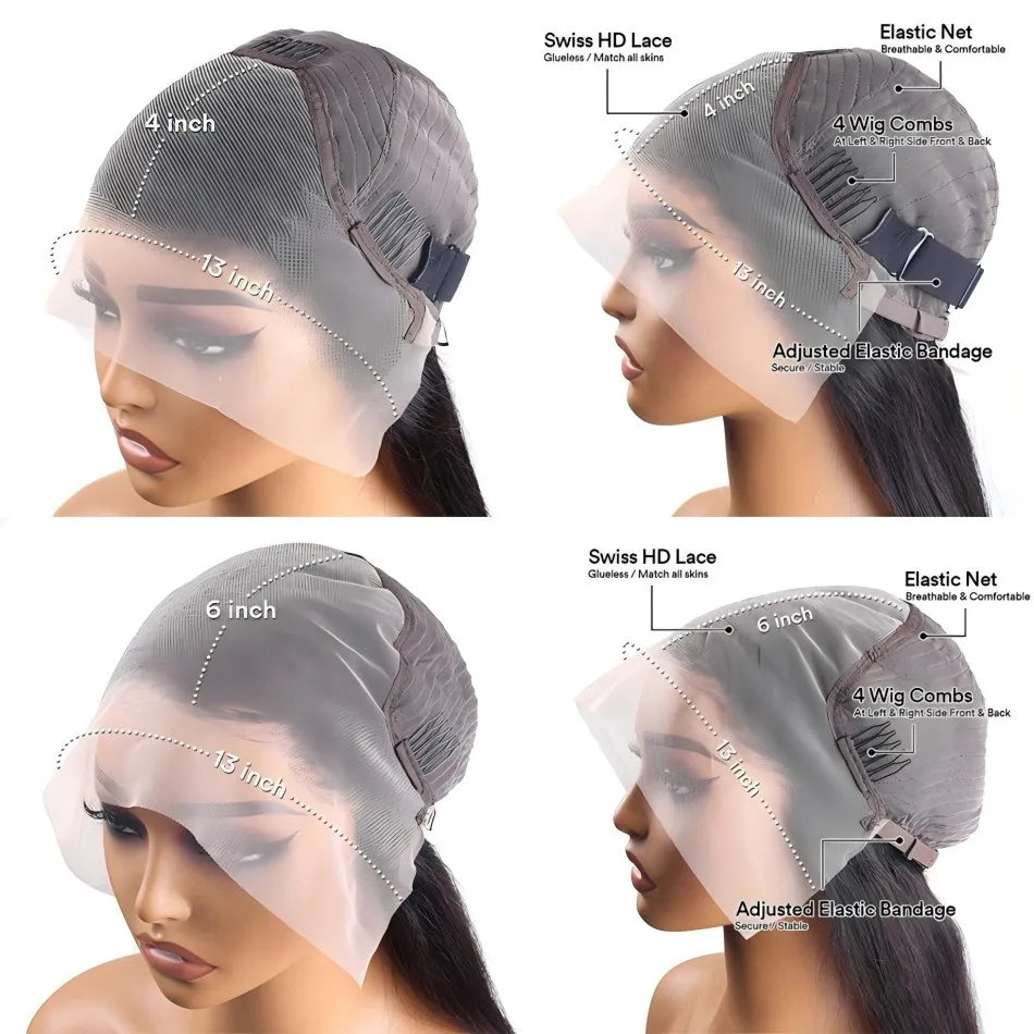 40Inch 13x6 Lace Front Wigs Human Hair Pre Plucked Body Wave Lace Front Wigs Human Hair 12A Frontal Wigs Human Hair for Women Smilegirl Wig Beauty Store 1104160532