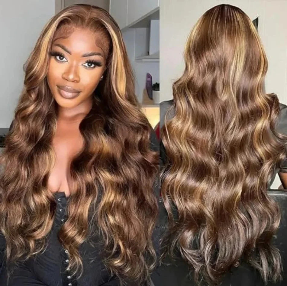 427 Highlight Body Wave Human Hair Wigs 13X6 Hd Lace Frontal Wig 230 Density Brazilian Colored 40 Inch Lace Front Wigs For Women Afybea GlowHair Store 1105053546