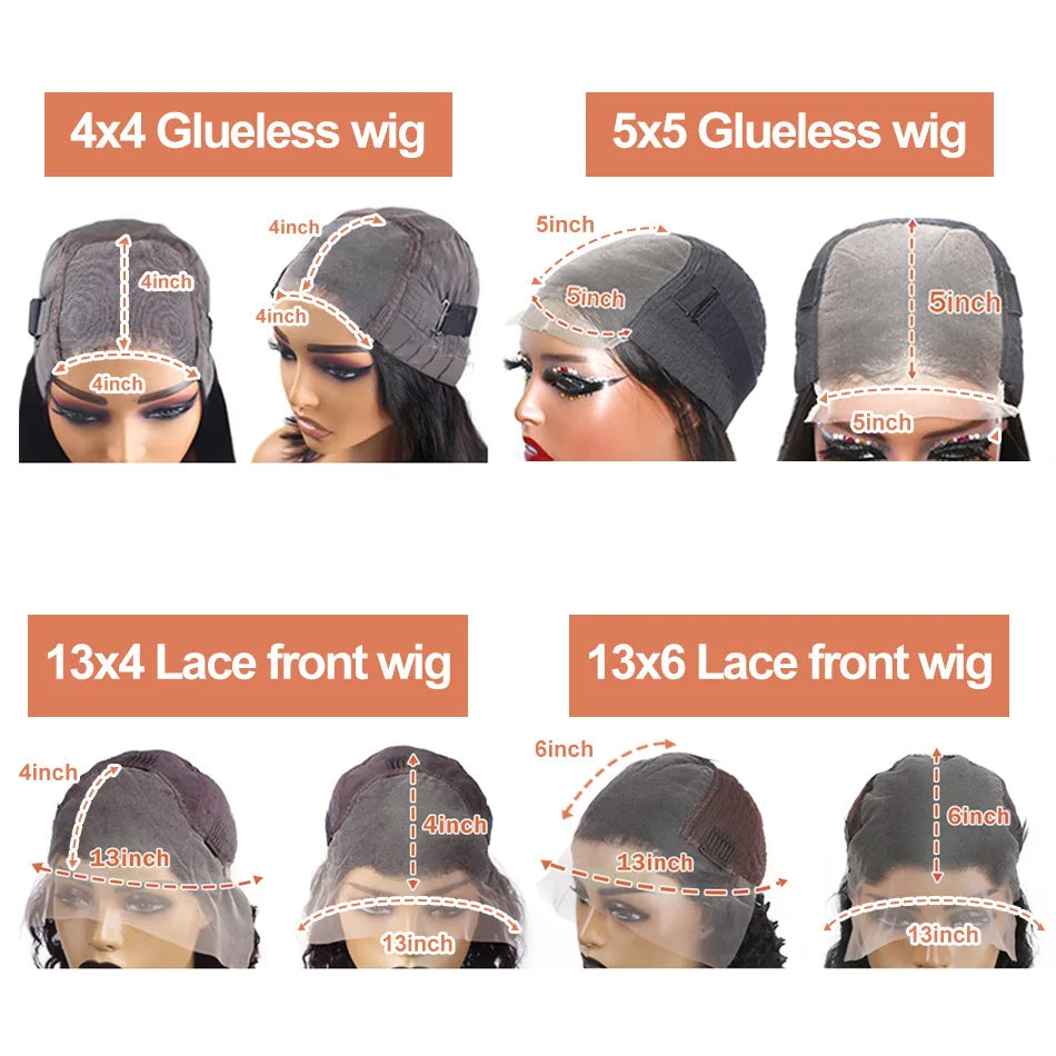 30 40 Inch Water Wave Lace Front Wig 4x4 5x5 Deep Wave Glueless Closure Wig Brazilian 13x6 HD Curly Lace Frontal Human Hair Wigs HairStar Wigs