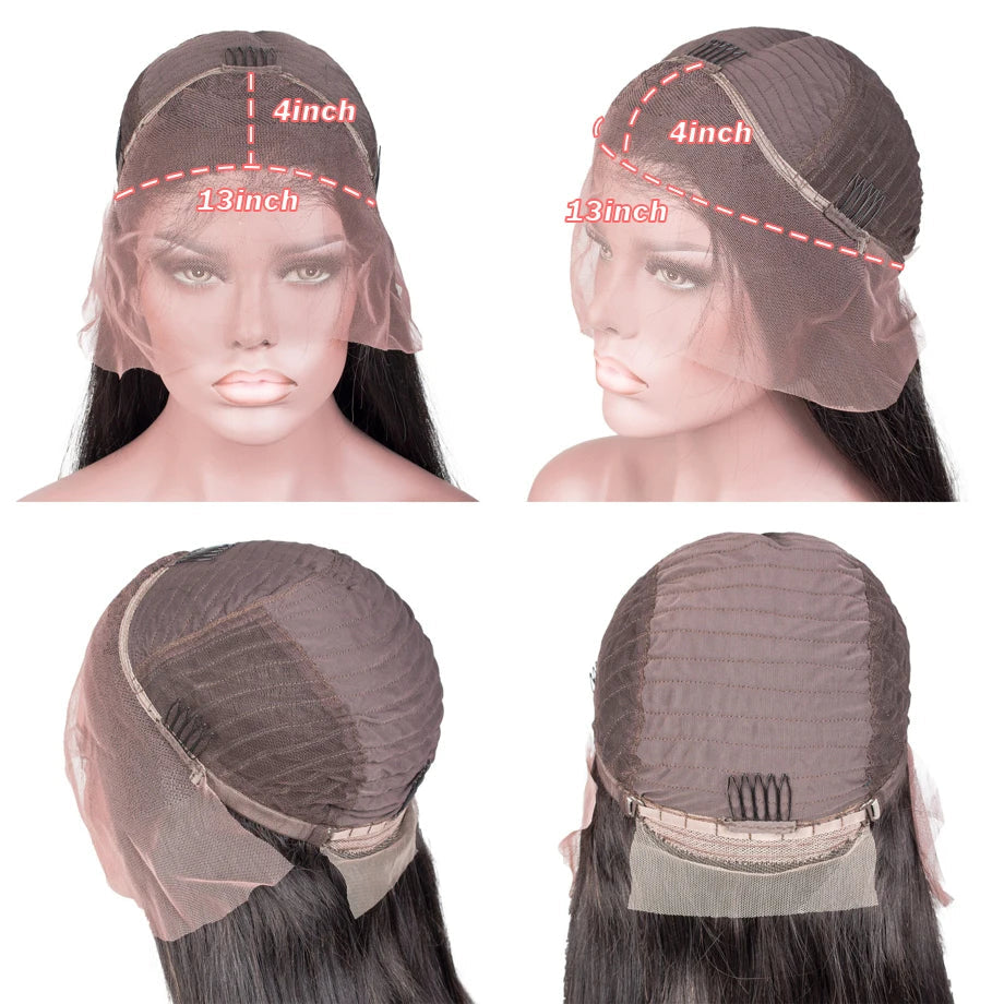 Blue 13x4 Lace Front Body Wave Human Hair Wigs Brazilian Blue Colored HD Transparent Lace Front Wigs For Women Pre Plucked HairStar Wigs