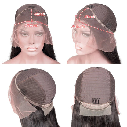 Blue 13x4 Lace Front Body Wave Human Hair Wigs Brazilian Blue Colored HD Transparent Lace Front Wigs For Women Pre Plucked HairStar Wigs
