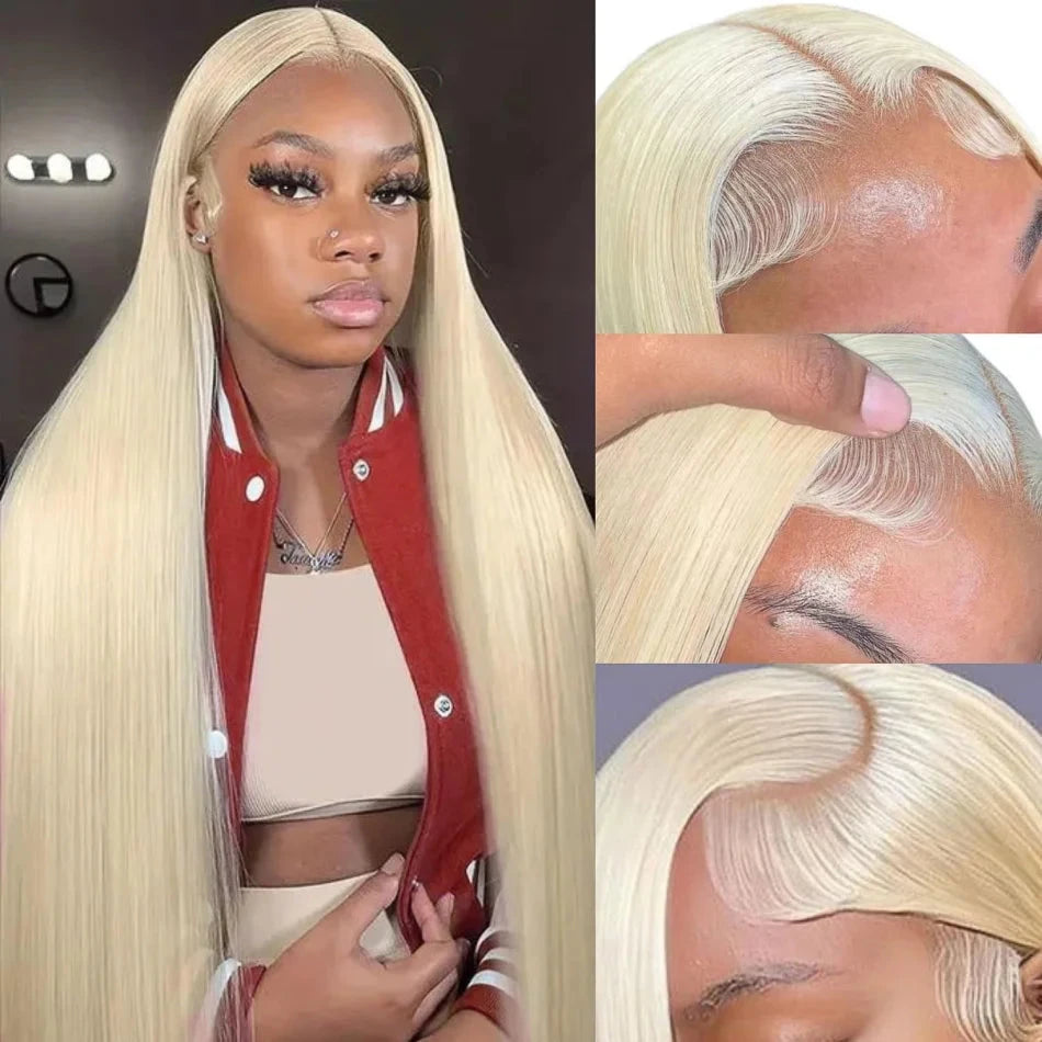 613 Hd Lace Frontal Wigs 13X6 Lace Front Wigs Blonde Straight Human Hair Wigs 40 Inch 230 Density Brazilian Hair For Black Women Afybea GlowHair Store 1105053546