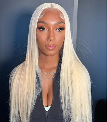 Straight Wig – HD Lace 13x6 – 613 Blonde – Silken Glow Afybea GlowHair Store 1105053546