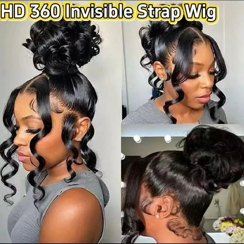 Hidden Strap Drawstring Wig 360 Lace Front Wigs Human Hair 250 Density Body Wave Frontal 360 Full Lace Human Hair Wigs for Women FRIZIRA Moily Beauty Store 1104931493