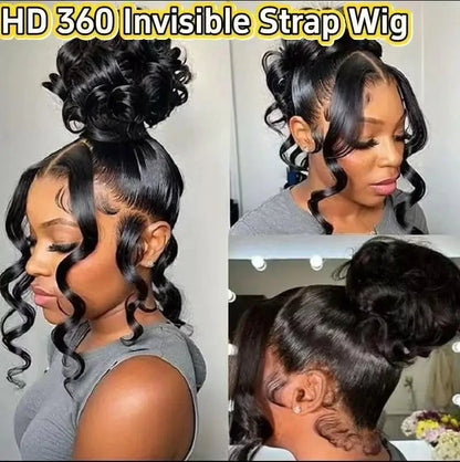Hidden Strap Drawstring Wig 360 Lace Front Wigs Human Hair 250 Density Body Wave Frontal 360 Full Lace Human Hair Wigs for Women FRIZIRA Moily Beauty Store 1104931493
