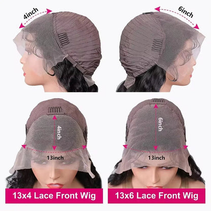 Body Wave Lace Front Wigs Human Hair Pre Plucked with Baby Hair 200 Density 13x6 13x4 Transparent Lace Frontal Wigs HairStar Wigs