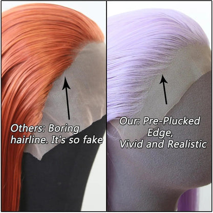 Purple Vietnamese Human Hair Wig 13X6 HD Transparent Lace Front Pre Plucked 180% 250% Density Straight 28 32 Inch Wigs For Women XINXIYA WIG US Store Store ID 1103576649