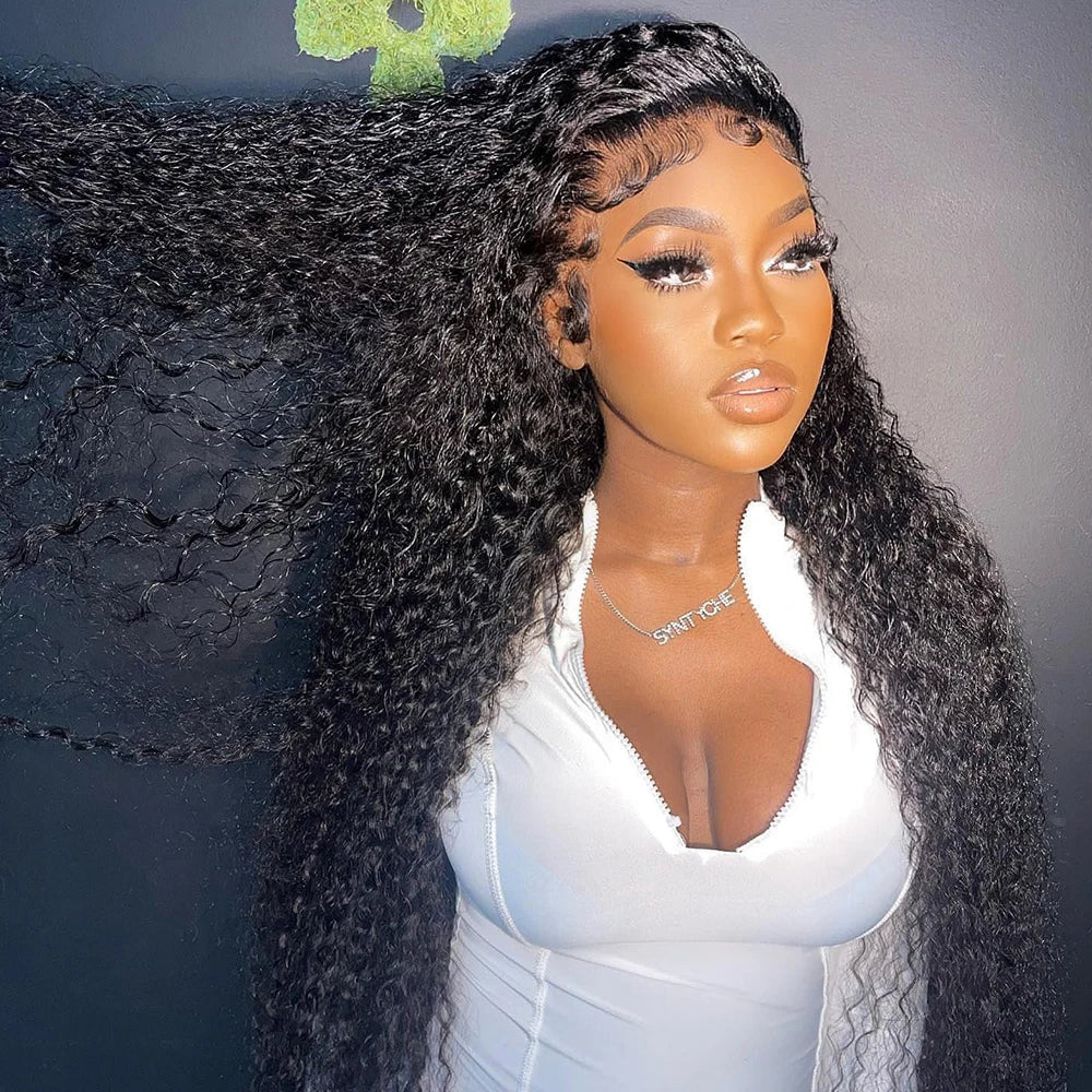 300% Density Curly Wig 40 50 Inch 13x6 13x4 HD Lace Frontal Human Hair Wig Brazilian 360 Full Lace Front Deep Wave Wig For Women AMYTUD US Store Store ID 1104081820