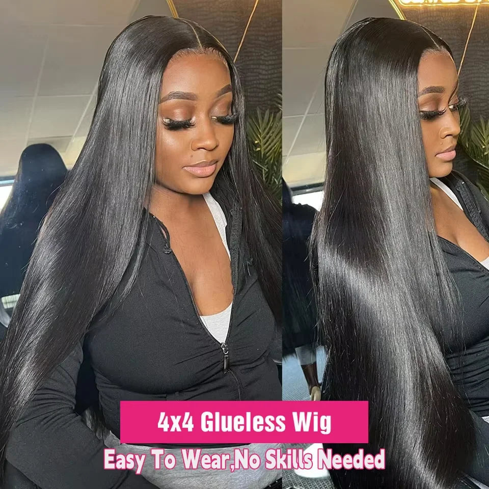 Glueless Wigs Human Hair Ready To Wear Bone Straight Lace Front Wigs Human Hair 4x4 5x5 Pre Cut Hd Lace Closure Wigs For Women Lafino Hair Wig Store 1103410090