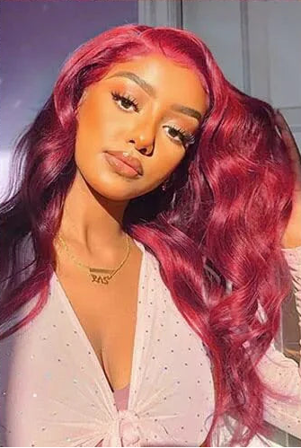Wig Body Wave Lace 13x6 – 99J Burgundy – Glow Wine Super Wigs US Store ID 1104270951