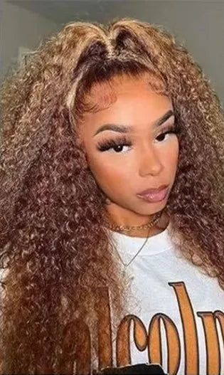 Honey Blonde 360 Lace Front Wig Human Hair 250 Density Deep Wave Highlight Curly Brown 13X4 Lace Frontal Wigs 427 Brazilian Hair HairStar Wigs