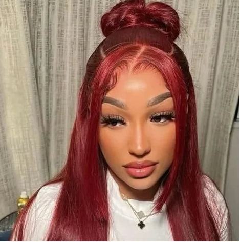 250 Density Human Hair 99J Burgundy Straight 13x6 HD Lace Frontal Wig Pre Preplucked Red Wine 13x4 Lace Front Wigs For Women HairStar Wigs