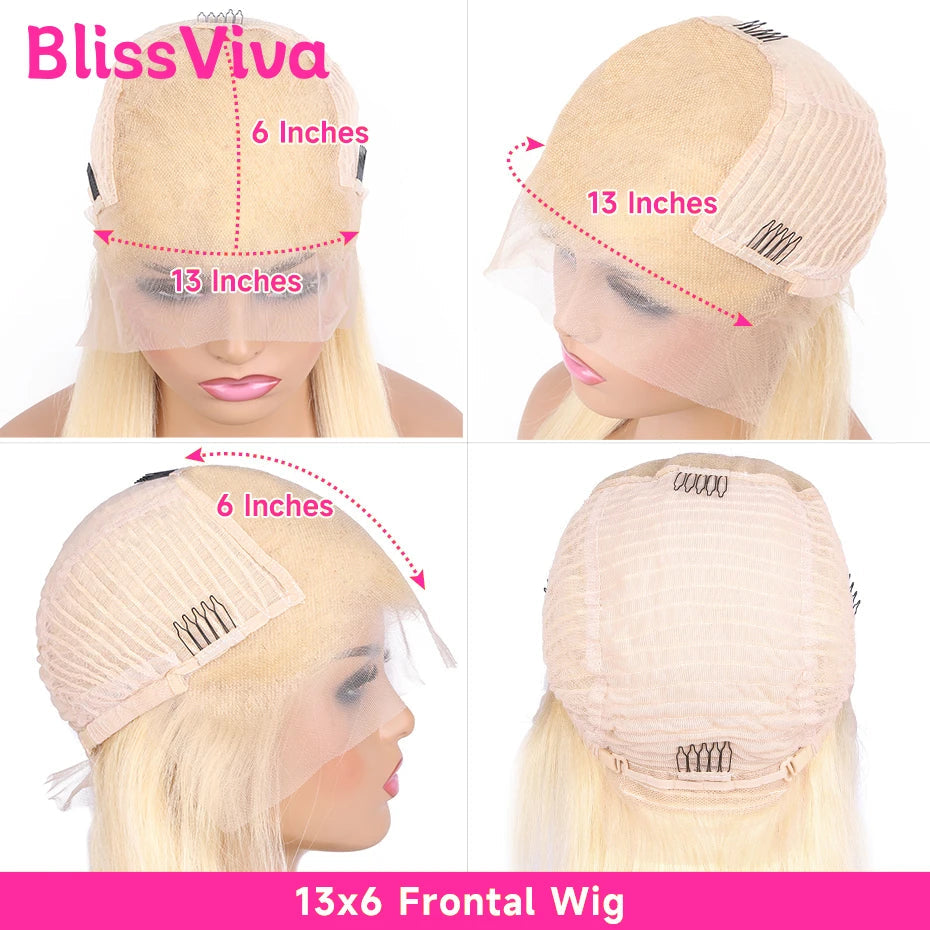 13x6 Short Bob Wigs Silver Grey Lace Front Wigs Human Hair Pre Plucked Ash Gray Blonde 613 Lace Frontal Wig Human Hair Bob Wig BlissViva Hair Store 1103372311