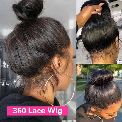 Bone Straight Wig HD Lace 360 – Natural Black – Majestic Wulala hair Store 911080030