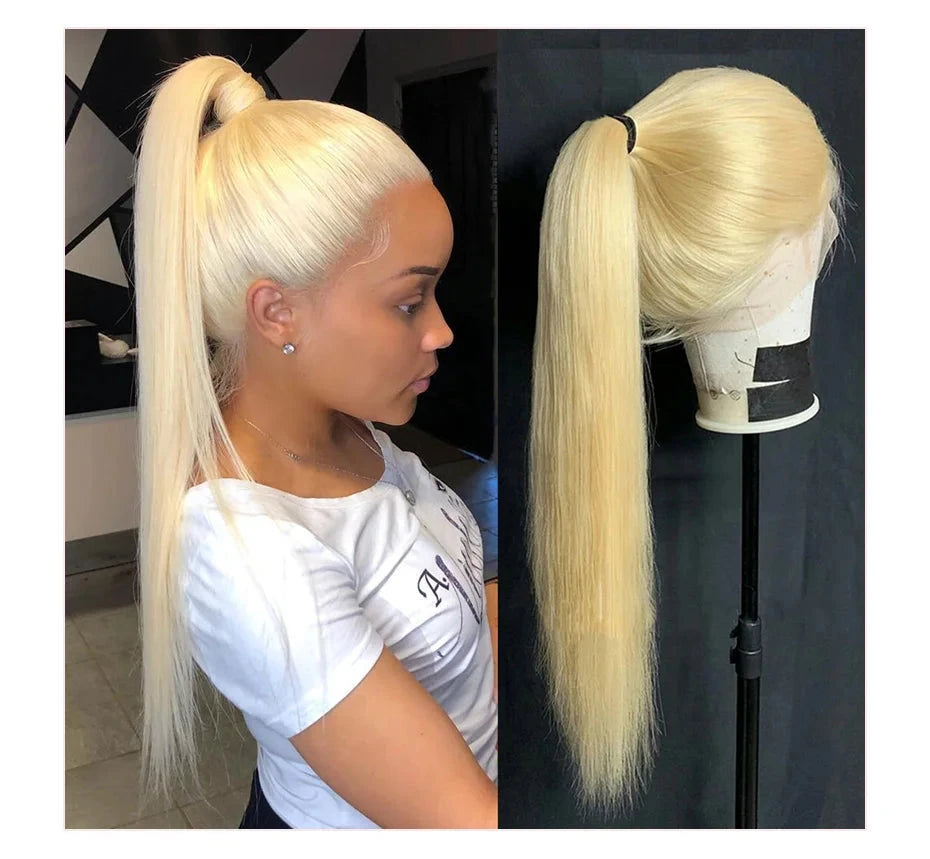 Hd Transparent 613 Blonde 13x4 13x6 360 Lace Front Human Hair Wig Pre Plucked Bone Straight Lace Frontal Wig 200 250 300 Density Diva Me Official Store 5007137