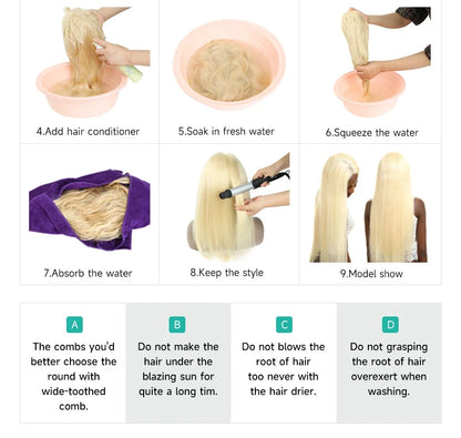 13x4 13x6 360 HD Transparent 613 Honey Blonde Color Lace Front Human Hair Wigs for Women Raw Brazilian Straight Lace Frontal Wig Hairsoboom Store 1103586186