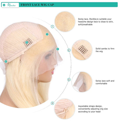 13x4 13x6 360 HD Transparent 613 Honey Blonde Color Lace Front Human Hair Wigs for Women Raw Brazilian Straight Lace Frontal Wig Hairsoboom Store 1103586186
