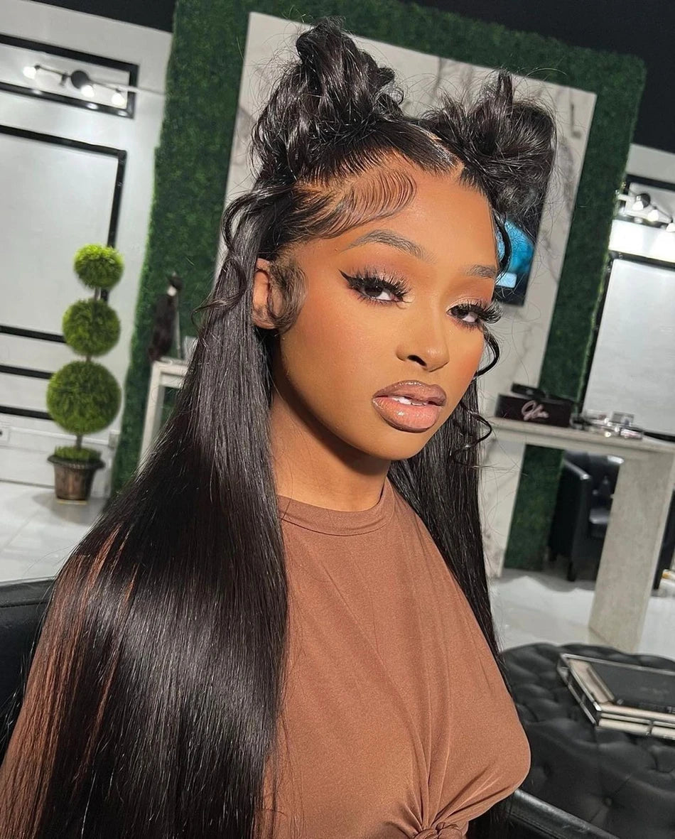 Full 360 HD Lace Frontal Human Hair Wigs PrePlucked For Women Brazilian Bone Straight 13x6 Transparent Lace Front Human Hair Wig Classyhair Store Store ID 1103578707