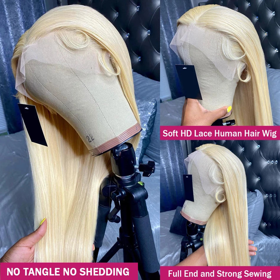 613 Blonde Lace Front Wig Human Hair 13X6 Hd Lace Frontal Wig 13X4 Straight Lace Front Wigs 4X4 Closure Wig For Women 30 38 Inch HairStar Wigs