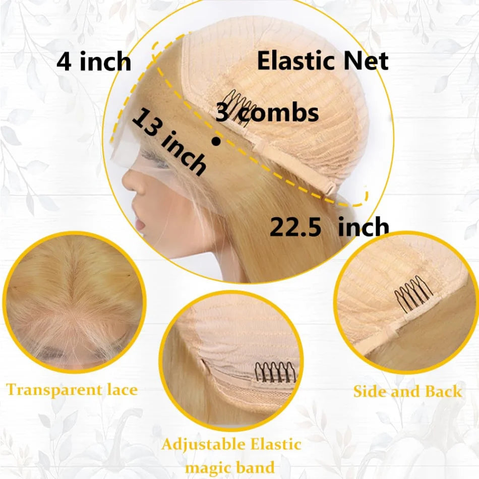 #27 Honey Blonde Wig Human Hair 100% Brazilian Body Wave Lace Front Wigs 13X6 Hd Lace Frontal Wig 250 Density Preplucked 30 Inch SIXQUEEN Wig Store Store ID 1104602052