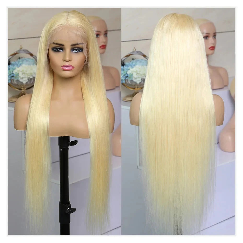 13x4 13x6 360 HD Transparent 613 Honey Blonde Color Lace Front Human Hair Wigs for Women Raw Brazilian Straight Lace Frontal Wig Hairsoboom Store 1103586186