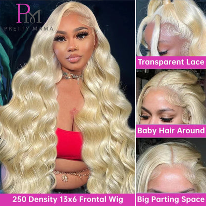 13x6 Cyan Blue Lace Front Wig Body Wave Light Green Lace Front Wig Human Hair Pre Plucked Blonde 613 Lace Frontal Wigs For Women Hairsoboom Store Store ID 1103586186