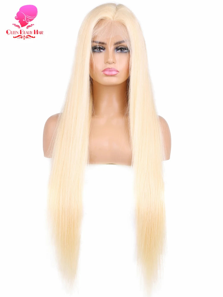 13x6 360 Lace Wig Human Hair Pre Plucked 613 Blonde Colored Lace Front Wigs Bone Straight Ponytail Human Hair Lace Frontal Wig XINXIYA WIG US Store Store ID 1103576649
