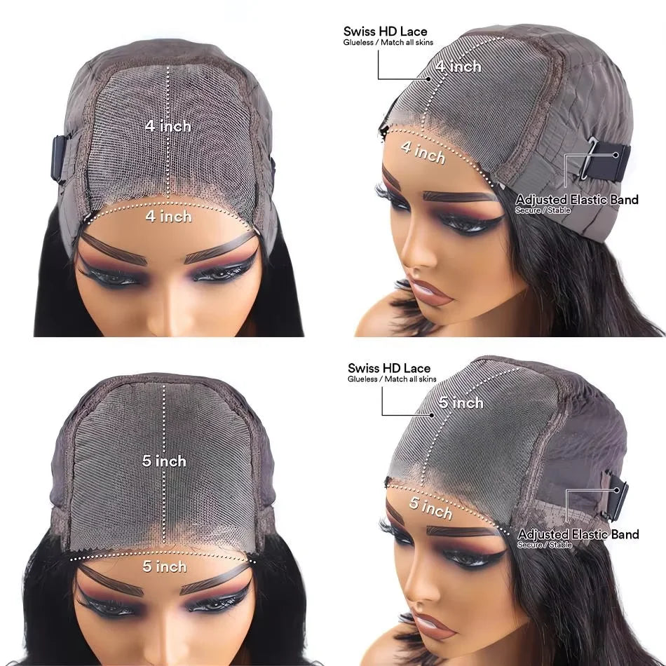 Ready To Go Glueless Wig Body Wave Human Hair Wigs 4x4 5×5 No Lace Closure Wig Pre Plucked Pre Cut Human Hair Wigs 30 36 Inch HairStar Wigs