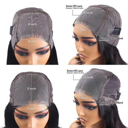 Ready To Go Glueless Wig Body Wave Human Hair Wigs 4x4 5×5 No Lace Closure Wig Pre Plucked Pre Cut Human Hair Wigs 30 36 Inch HairStar Wigs