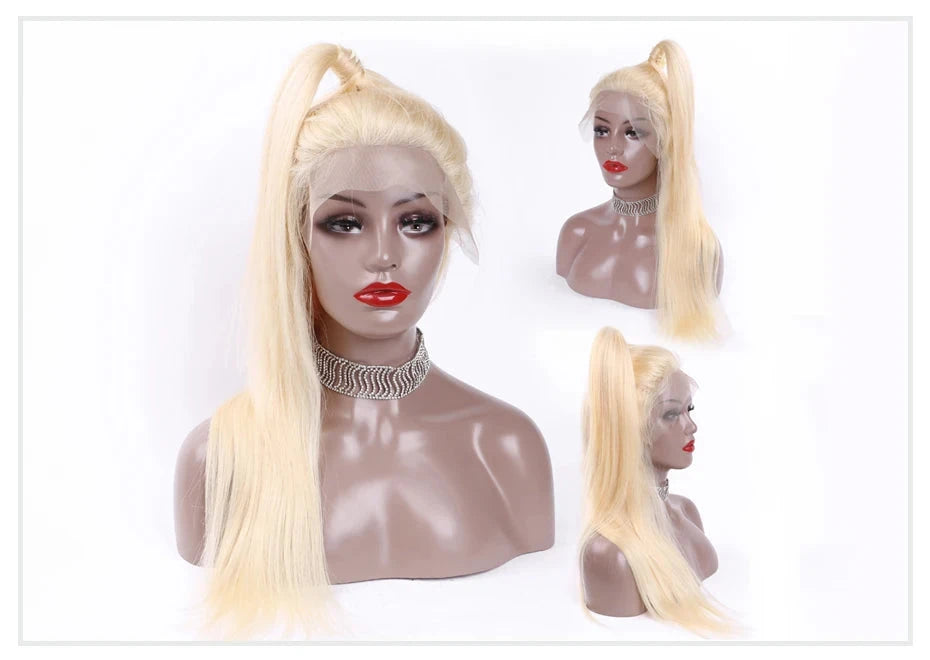 13x4 13x6 360 HD Transparent 613 Honey Blonde Color Lace Front Human Hair Wigs for Women Raw Brazilian Straight Lace Frontal Wig Hairsoboom Store 1103586186