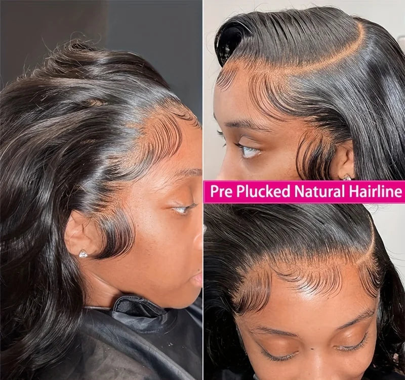 13x6 Natural Black 200 Density Body Wave HD Transparent Lace Frontal Wig Brazilian Remy Hair wig For Women 100% Human Hair Wigs Wig Queen US Store Store ID 1103587128