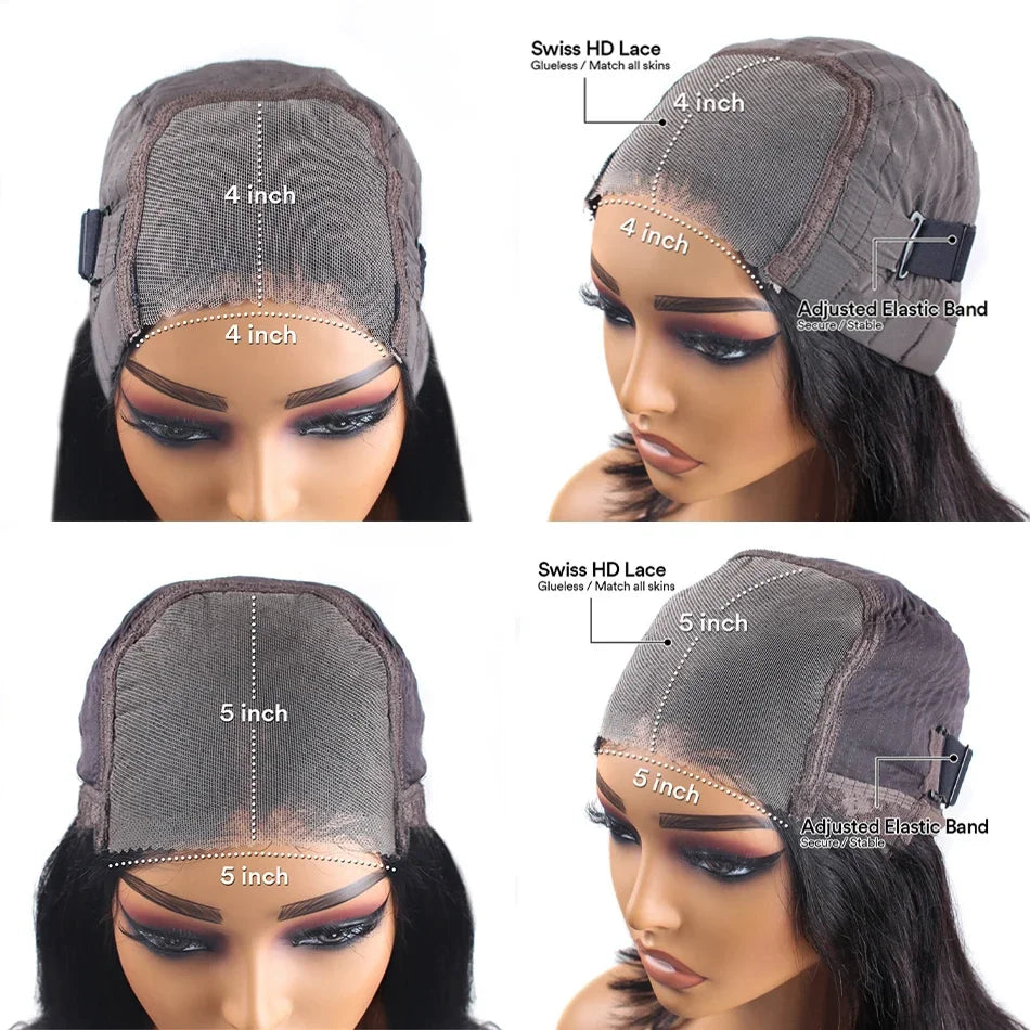 Glueless Wigs Human Hair Ready To Wear Bone Straight Lace Front Wigs Human Hair 4x4 5x5 Pre Cut Hd Lace Closure Wigs For Women Lafino Hair Wig Store 1103410090