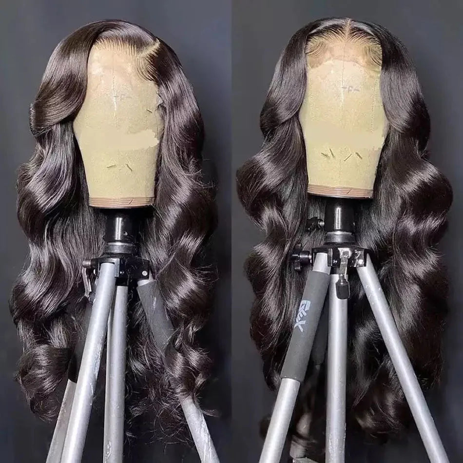 HD Transparent 13x6 Lace Front Human Hair Wigs Body Wave Wavy 30 Inch Pre Plucked Brazilian Body Wave Human Hair Frontal Wigs HairStar Wigs