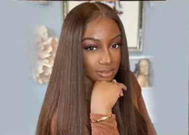 36 Inch13x4 13x6 HD Chocolate Brown Straight Lace Front Wigs Human Hair Transparent HD Lace Frontal Wig Brown  Wigs 200% Density Super Wigs US Store Store ID 1104270951