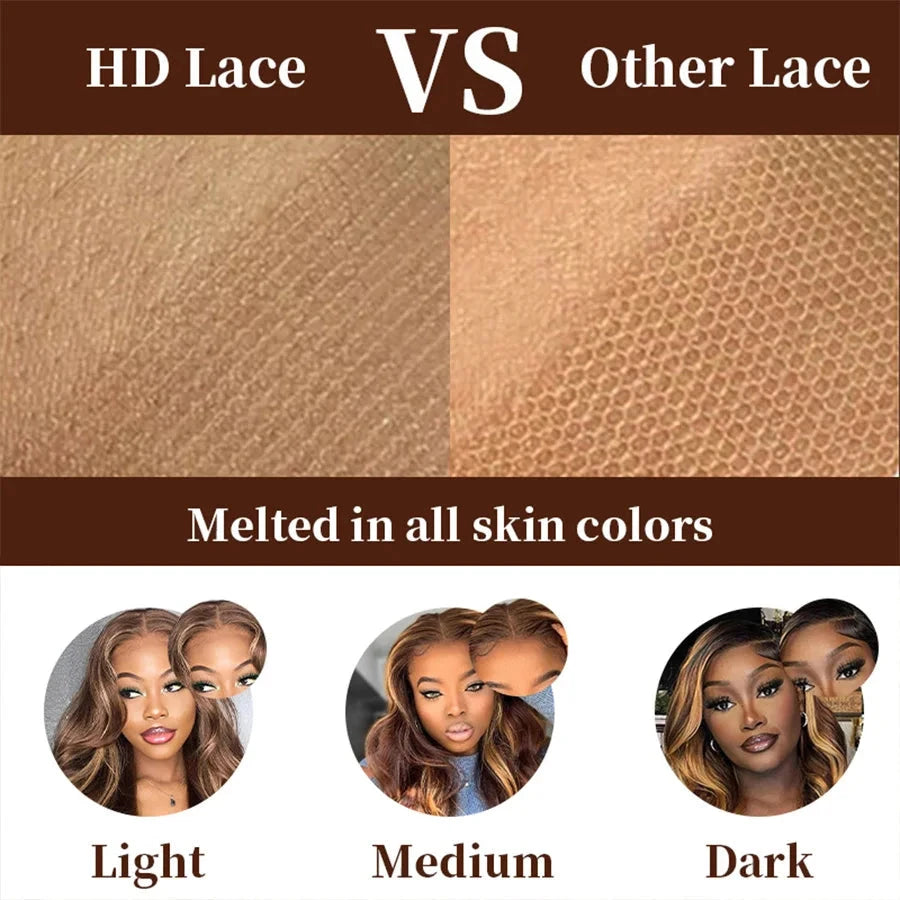 200 High Density Deep Wave Highlight 13x4 13x6 HD Lace Frontal Water Wave Wig Brazilian 100% Colored P4/27 Curly Human Hair Wigs Lowell Lace Wig Store 1105062522