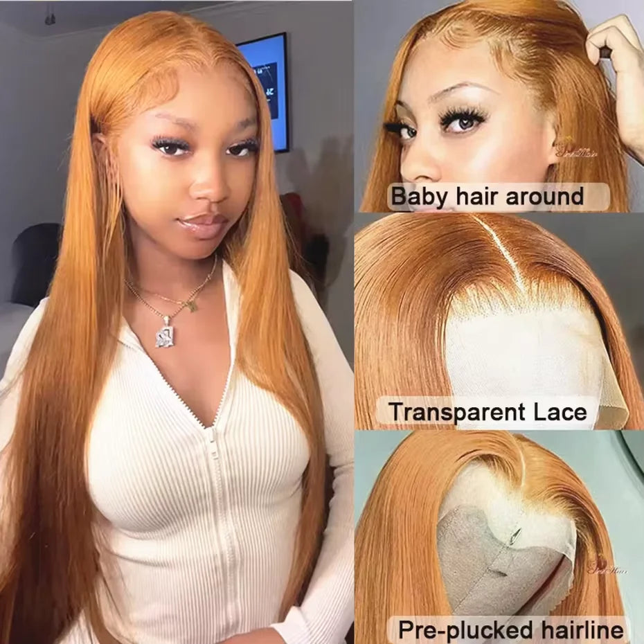 13x6 Honey Blonde HD Lace Front Human Hair Wigs Straight #27 Colored 180% HD Transparent Lace Frontal Wigs PrePlucked For Women AE SELECTED Colored Wigs Store Store ID 1103598271