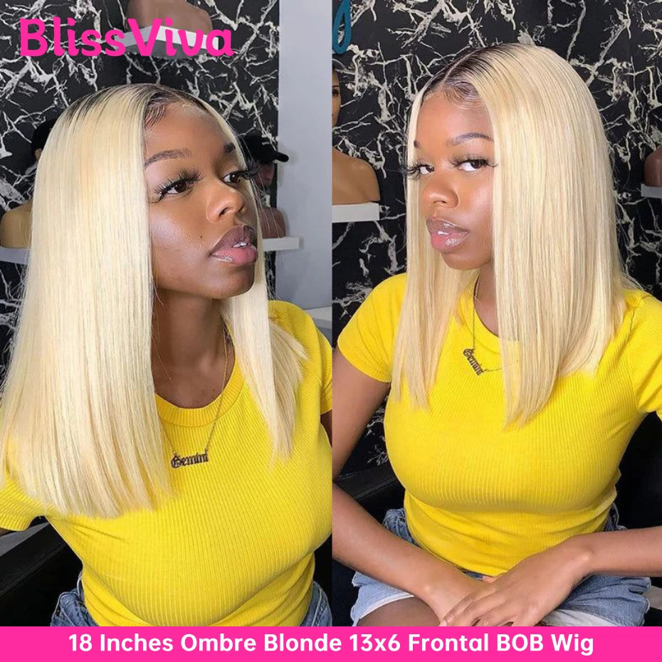 13x6 Short Bob Wigs Silver Grey Lace Front Wigs Human Hair Pre Plucked Ash Gray Blonde 613 Lace Frontal Wig Human Hair Bob Wig BlissViva Hair Store 1103372311