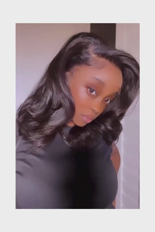 Body Wave Bob Wig Lace 13x4 – Soft Sculpt 1B– Everyday Slay