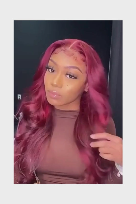 Wig Body Wave Lace 13x6 – 99J Burgundy – Glow Wine