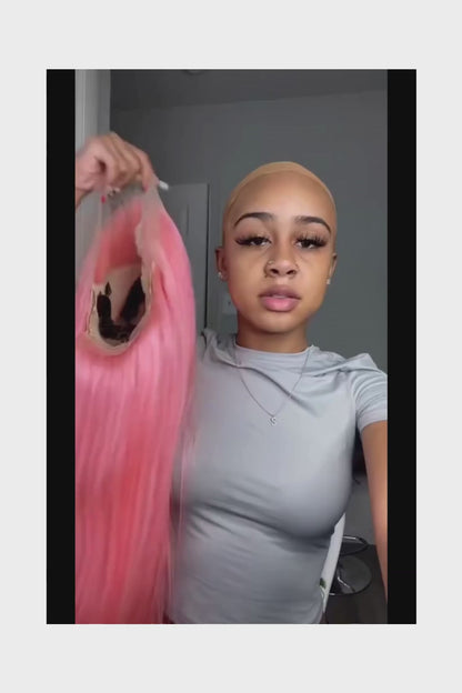 Straight Wig HD Lace – Pink – Pink Mystique