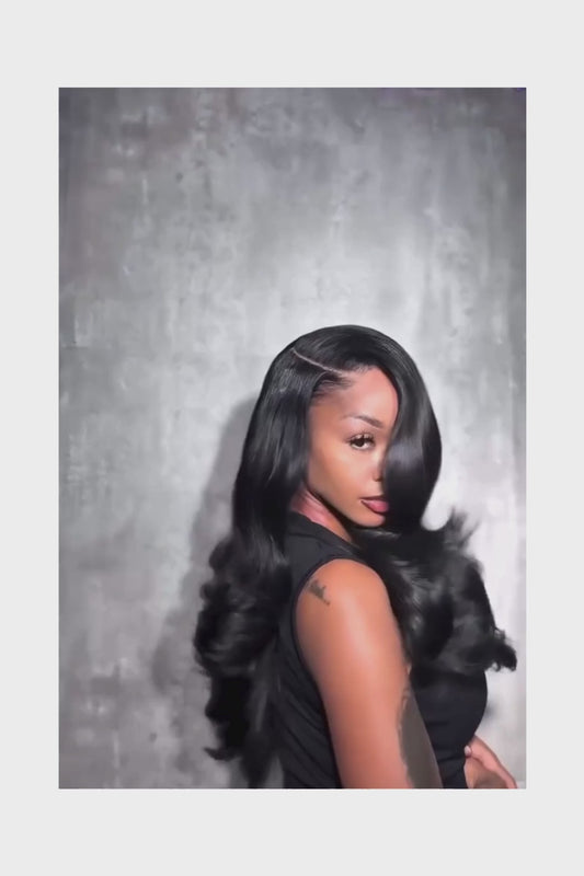 Body Wave Wig – HD Lace 13x6 – Natural Black – Power Frequency